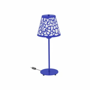 Aluminor Nihoa lampe de table ajourée, bleu/blanc^ Jeunes / Étudiants