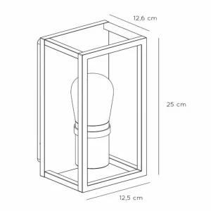 Lucide Applique Carlyn salle de bain noire^ Lampes Modernes