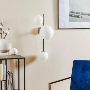 ALDEX Applique Dione à trois lampes, chromée^ Lampes Modernes