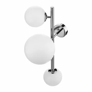 ALDEX Applique Dione à trois lampes, chromée^ Lampes Modernes