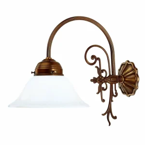 Berliner Messinglampen Applique HINRICH en laiton et faite à la main^ Lampes Antiques