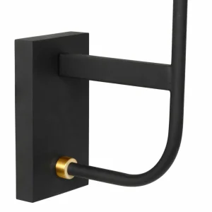 Lucide Applique murale Berend, verre, noir/or, à 1 lampe^ Lampes Modernes