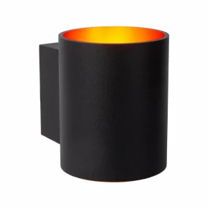 Lucide Applique murale Xera, noir, Ø 8 cm, Up-/Downlight, aluminium^ Lampes Modernes