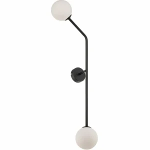 ALDEX Applique Pure, 2 lampes, noire, horizontale^ Lampes Modernes