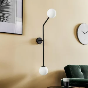 ALDEX Applique Pure, 2 lampes, noire, verticale^ Lampes Modernes