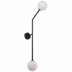 ALDEX Applique Pure, 2 lampes, noire, verticale^ Lampes Modernes