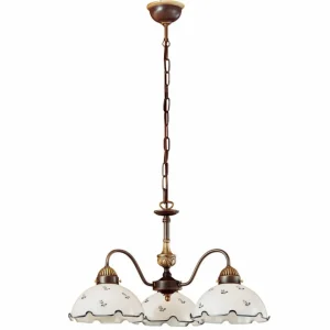 austrolux Attrayant lustre Nonna blanc-bleuté^ Lampes Rustiques