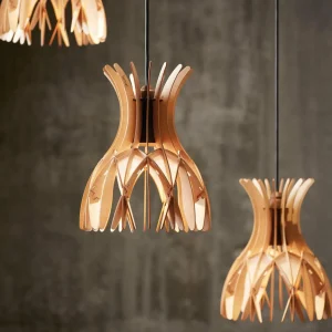 Bover Domita S/20 suspension, brune/hêtre^ Lampes Scandinaves
