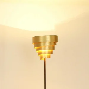 Holländer Éclatant lampadaire BANDEROLE brun et doré^ Lampes Modernes
