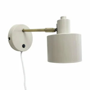Dyberg Larsen applique murale Ocean, beige, Ø 11 cm, métal^ Lampes Scandinaves
