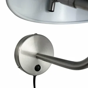 Dyberg Larsen applique murale Oulu, noir/acier, Ø 20,3 cm^ Lampes Scandinaves