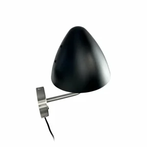Dyberg Larsen applique murale Oulu, noir/acier, Ø 20,3 cm^ Lampes Scandinaves