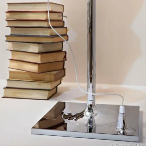 FLOS Bibliothèque Nationale lampadaire alu argenté^ Design