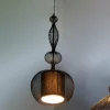 Forestier Impératrice suspension, noire^ Lampes Orientales