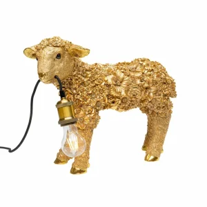 KARE Animal Flower Sheep lampe à poser dorée^ Design
