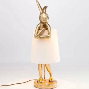 KARE Animal Rabbit Lampe à poser or/blanc^ Design