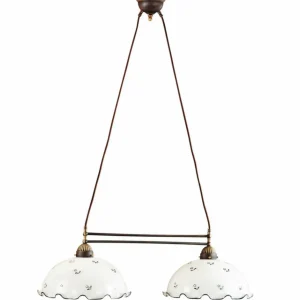 austrolux KOLARZ Nonna - Suspension linéaire blanc-bleu^ Lampes Rustiques