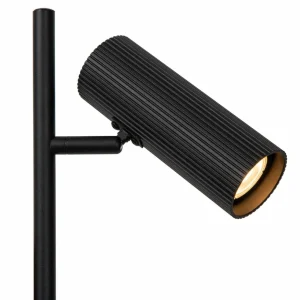 Lucide Lampadaire Clubs tête pivotante, noire^ Lampes Modernes