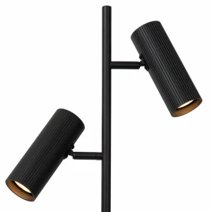 Lucide Lampadaire Clubs tête pivotante, noire^ Lampes Modernes