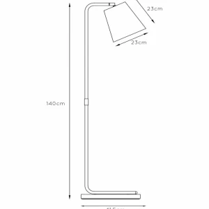 Lucide Lampadaire LED Cona en bois et métal^ Lampes Scandinaves