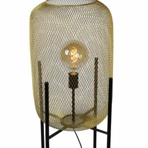 Lucide Lampadaire Mesh à quatre pieds, doré^ Lampes Vintage
