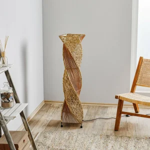 Woru Lampe sur pied Marco, torsadée, 100 cm^ Lampes Modernes