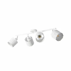 Lindby plafonnier Aralena, blanc, 4 lampes, longueur 97 cm^ Lampes Modernes