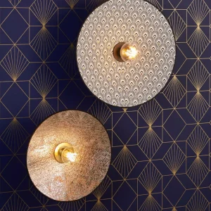 MARKET SET Applique murale Gatsby Ø50cm motif paon^ Design