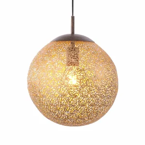 Paul Neuhaus Suspension Greta, Ø 30 cm, doré, métal^ Lampes Orientales