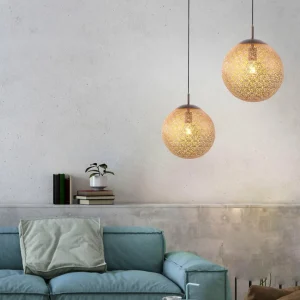 Paul Neuhaus Suspension Greta, Ø 30 cm, doré, métal^ Lampes Orientales