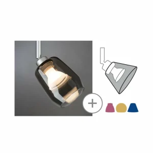 Paulmann Abat-jour Vento, gris fumé, Ø 8 cm, verre^ Lampes Modernes