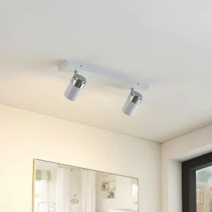 Lindby Spot mural et plafond à deux lampes Kardo, IP44^ Lampes Modernes