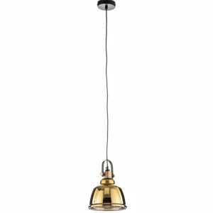 Nowodvorski Lighting Suspension AMALFI avec abat-jour transparent, or^ Lampes Modernes