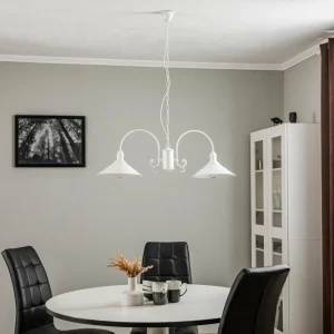 Argon Suspension Elmo à 2 lampes, blanche^ Lampes Rustiques