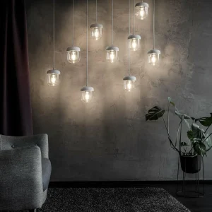 UMAGE Acorn suspension blanche/acier à 1 lampe^ Lampes Scandinaves