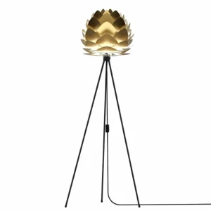 UMAGE Aluvia mini lampadaire laiton trépied noir^ Lampes Scandinaves